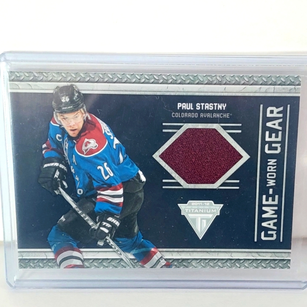 Paul Stastny Panini Titanium Game-Worn Gear Hockey Card Colorado Avalanche